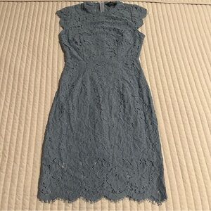 Elegant Blue Lace Dress
